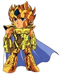 SAINT SEIYA - LE FAN ART DI MEHDI B. - SACRI GUERRIERI D'ORO - AIOLIA DI LEO SUPER DEFORMED