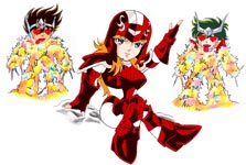 SAINT SEIYA - LE FAN ART DI MEHDI B. - GENERALI DEI MARI - TETIS DI MERMAID SUPER DEFORMED