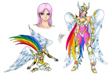 SAINT SEIYA - LE FAN ART DI MARCO ALBIERO - GUERRIERI DI ERA - IRIS, DEA DELL'ARCOBALENO